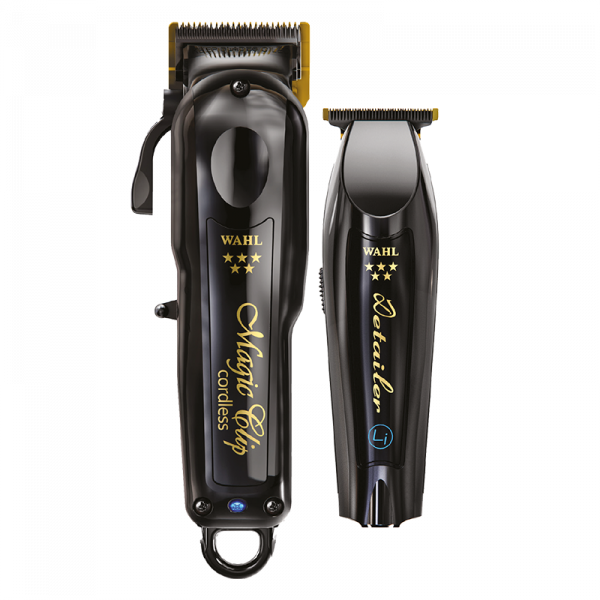 COMBO MAGIC CLIP MAQUINA CORTADORA Y PATILLERA NEGRO