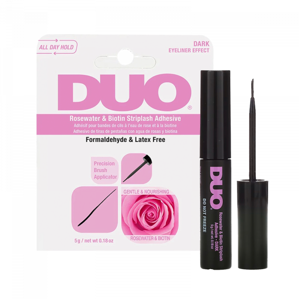 PEGAMENTO PARA PESTAÑAS DE BANDA CON APLICADOR TIPO BROCHA OSCURO