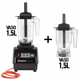 LICUADORA FRAPEADORA POTENCIA 3HP VASO 1.5L + VASO ANGOSTO 1.5L COLOR NEGRO