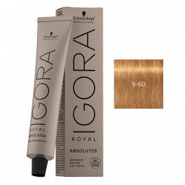 SCHWARZKOPF IGORA ABSOLUTES HD TINTE 9-60 RUBIO MUY CLARO MARRON NATURAL 60g.