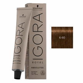 SCHWARZKOPF IGORA ABSOLUTES HD TINTE 6-60 RUBIO OSCURO MARRON NATURAL 60g.