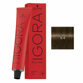 SCHWARZKOPF IGORA ROYAL HD TINTE 5-4 CASTANO CLARO BEIGE 60g.