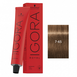 SCHWARZKOPF IGORA ROYAL HD TINTE 7-65 RUBIO MEDIO MARRON DORADO 60g.