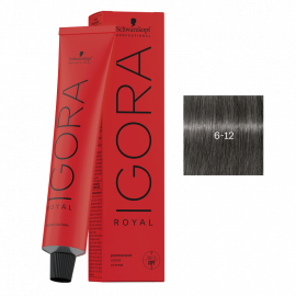 SCHWARZKOPF IGORA ROYAL HD TINTE 6-12 RUBIO OSCURO CENIZA HUMO 60g.