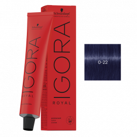 SCHWARZKOPF IGORA ROYAL HD TINTE 0-22 TONO MEZCLA AZUL 60g.