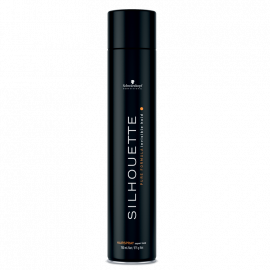 SCHWARZKOPF SILHOUETTE LACA FIJACION EXTRA FUERTE APORTA GRAN BRILLO Y VITALIDAD AL CABELLO - NEGRA 750ML.