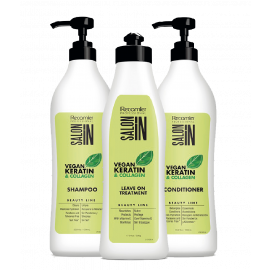 PACK VEGAN KERATIN SHAMPOO Y ACONDICIONADOR 1000ml + TRATAMIENTO 500g