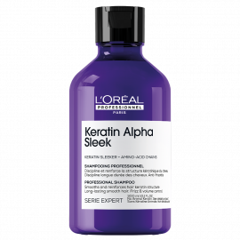 LOREAL SERIE EXPERT SHAMPOO PARA CABELLO LISO O CON FRIZZ KERATIN ALPHA SLEEK 300 ml