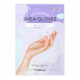 GUANTES TRATAMIENTO NUTRITIVO PARA MANUCURE SHEA-GLOVES LAVENDER 1 Par