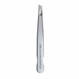 Pinza profesional para cejas con borde biselado ancho Staleks