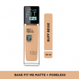BASE LIQUIDA BASE FIT ME MATTE + PORELESS 16H 30ml 130 BUFF BEIGE