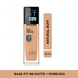 BASE LIQUIDA BASE FIT ME MATTE + PORELESS 16H 30ml 230 NATURAL BUFF