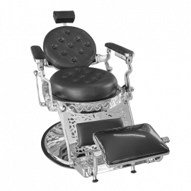 SILLON DE BARBERO RECLINABLE VINTAGE DE BASE HIDRAULICA 68cm ELEVACIÓN 170mm NEGROCAPACIDAD 200 lb