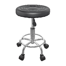 ASIENTO GIRATORIO, NEGRO, C/BOMBA DE GAS P/MASAJISTAS, MANICURISTAS, PEDICURISTAS