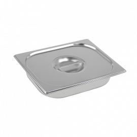 BANDEJA CON TAPA 1/2  A. INOX  TAMANO 12.80 plg X 10.43 plg - 32.5 X 26.5 X 6.5 CM  - 3.5L