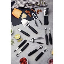 ABRELATAS UTILITA DE ACERO INOXIDABLE CON MANGO DE POLIPROPILENO NEGRO