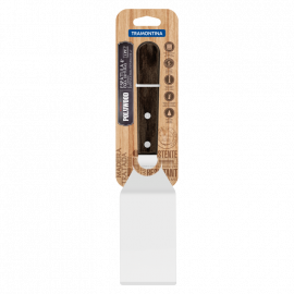 ESPATULA PARA FREIR CON HOJA DE ACERO INOXIDABLE Y MANGO DE MADERA TRATADA CON POLYWOOD MARRON DE 4 in