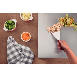 ESPATULA RASPADORA CON HOJA DE ACERO INOXIDABLE Y MANGO DE MADERA TRATADA CON POLYWOOD ROJO 5 in