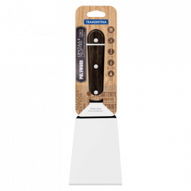 ESPATULA PARA FREIR CON HOJA DE ACERO INOXIDABLE Y MANGO DE MADERA TRATADA CON POLYWOOD MARRON DE 5 in