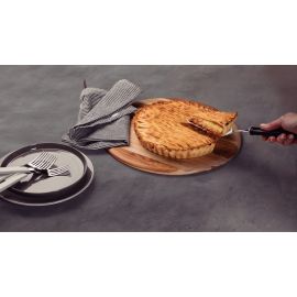 ESPATULA PARA PASTEL UTILITA DE ACERO INOXIDABLE CON MANGO DE POLIPROPILENO NEGRO