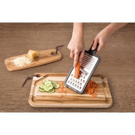 RALLADOR UNIVERSAL UTILITA CON HOJA DE ACERO INOXIDABLE Y MANGO DE ABS CON SOPORTES DE GOMA NEGRA