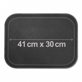 BANDEJA ANTIDESLIZANTE DE FIBRA DE VIDRIO RECTANGULAR 30.4X40.6cm.