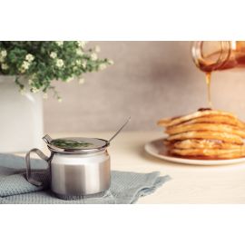 AZUCARERO DE ACERO INOXIDABLE CON PALETA DE 8.4 cm