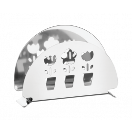 SERVILLETERO UTILITY DE ACERO INOXIDABLE CON DETALLES HUECOS