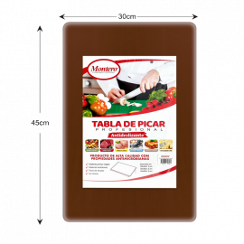 TABLA PARA PICAR COLOR CAFE 45X30