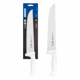 CUCHILLO PARA CARNE PROFESSIONAL DE 10 in CON HOJA DE ACERO INOXIDABLE Y MANGO DE POLIPROPILENO BLANCO