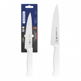 CUCHILLO PROFESIONAL PARA CARNE CON HOJA DE ACERO INOXIDABLE Y MANGO DE POLIPROPILENO BLANCO CON PROTECCION ANTIMICROBIANA 6 in