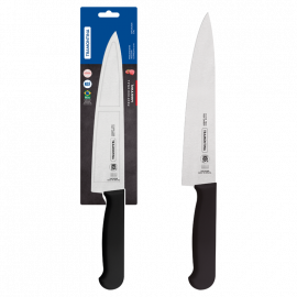 CUCHILLO PROFESIONAL PARA CARNE CON HOJA DE ACERO INOXIDABLE Y MANGO DE POLIPROPILENO NEGRO CON PROTECCION ANTIMICROBIANA 8 in