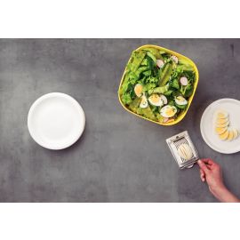 CORTADORA DE HUEVOS UTILITA DE ACERO INOXIDABLE Y POLIPROPILENO BLANCO