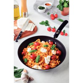 WOK ASTRO DE SILICONA Y ACERO INOXIDABLE CON TRIPLE FONDO Y REVESTIMIENTO INTERNO ANTIADHERENTE DE 28 cm Y 3.3 L