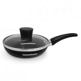 SARTEN FREIDORA DE HUEVOS CON TAPA 14CM. NEGRO.