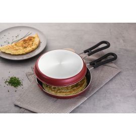 TORTILLA LORETO DE ALUMINIO CON RECUBRIMIENTO INTERNO Y EXTERNO ANTIADHERENTE STARFLON MAX ROJA 24 cm