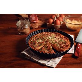 MOLDE PARA TARTAS Y PASTELES BRASIL DE ALUMINIO CON REVESTIMIENTO INTERNO Y EXTERNO DE ANTIADHERENTE STARFLON MAX GRAFITO 26 cm Y 1.8 L