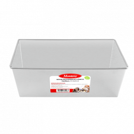 MOLDE RECTANGULAR CONICO DE ALUMINIO 10x20cm. (12.5x25.5cm)