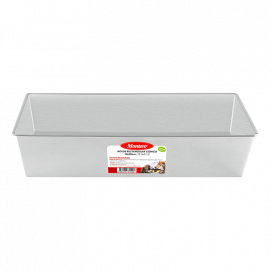 MOLDE RECTANGULAR CONICO DE ALUMINIO 10x30cm. (12.5x31.5cm)