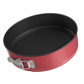 MOLDE DESMONTABLE REDONDO CON SEGURO Ø 26 CM, BASE CEREZA