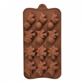 MOLDE DE SILICON PARA CHOCOLATE DINOSAURIOS