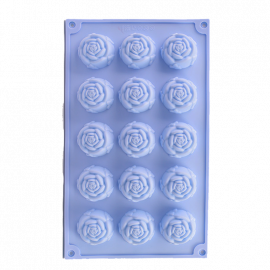 MOLDE DE SILICON ROSAS X 15