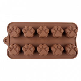 MOLDE DE SILICON X 10 SERVICIOS HUELLAS DE PERRO