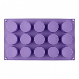 GENER MOLDE DE SILICON X 15 SERVICIOS REDONDOS CELESTE Y MORADO