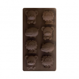 MOLDE PARA CHOCOLATE JUNGLE ANIMALES X8