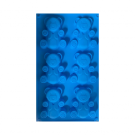 MOLDE DE SILICON MINI OSO  X6