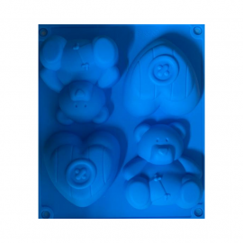 MOLDE DE SILICON OSOS Y CORAZONES