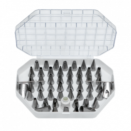 BOQUILLA SET DE 55 PIEZAS EN ACERO INOXIDABLE PROFESIONAL