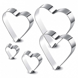CORTADOR DE ACERO CORAZON REDONDO 5Pzas.