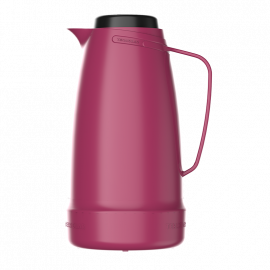 JARRA TÉRMICA 0.5L CON AMPOLLA DE VIDRIO Y BOQUILLA ANTIGOTEO COLOR VINO